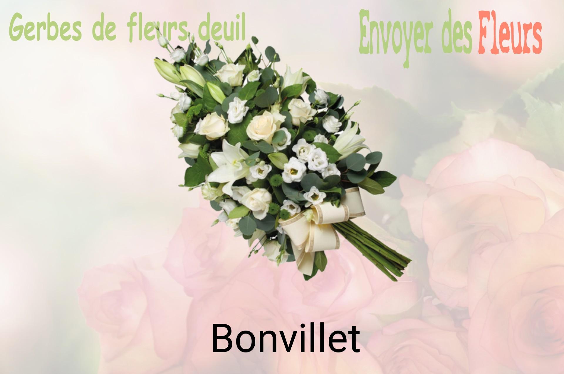 Gerbe de fleurs de deuil livrée à Bonvillet